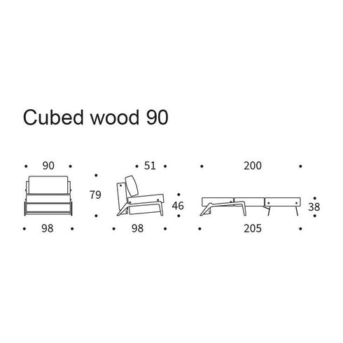 Cubed 02 Easy Chair / Oak